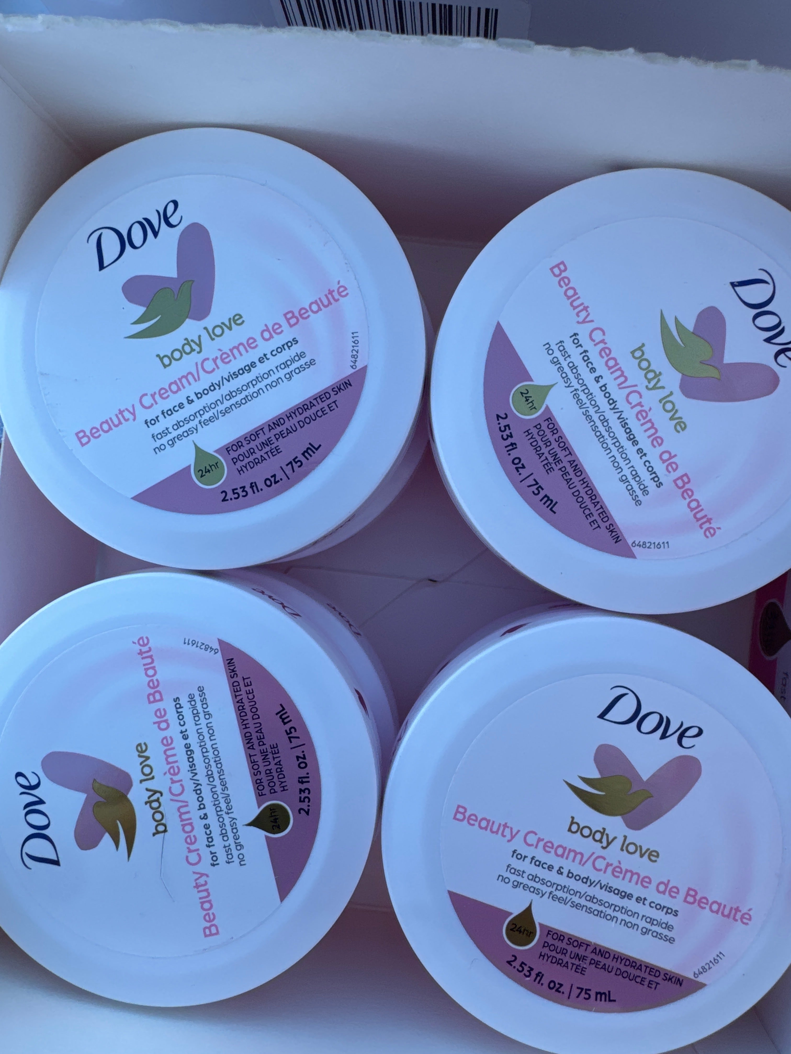 Dove hand lotion