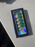 Green French Tip Gel Press On Nails