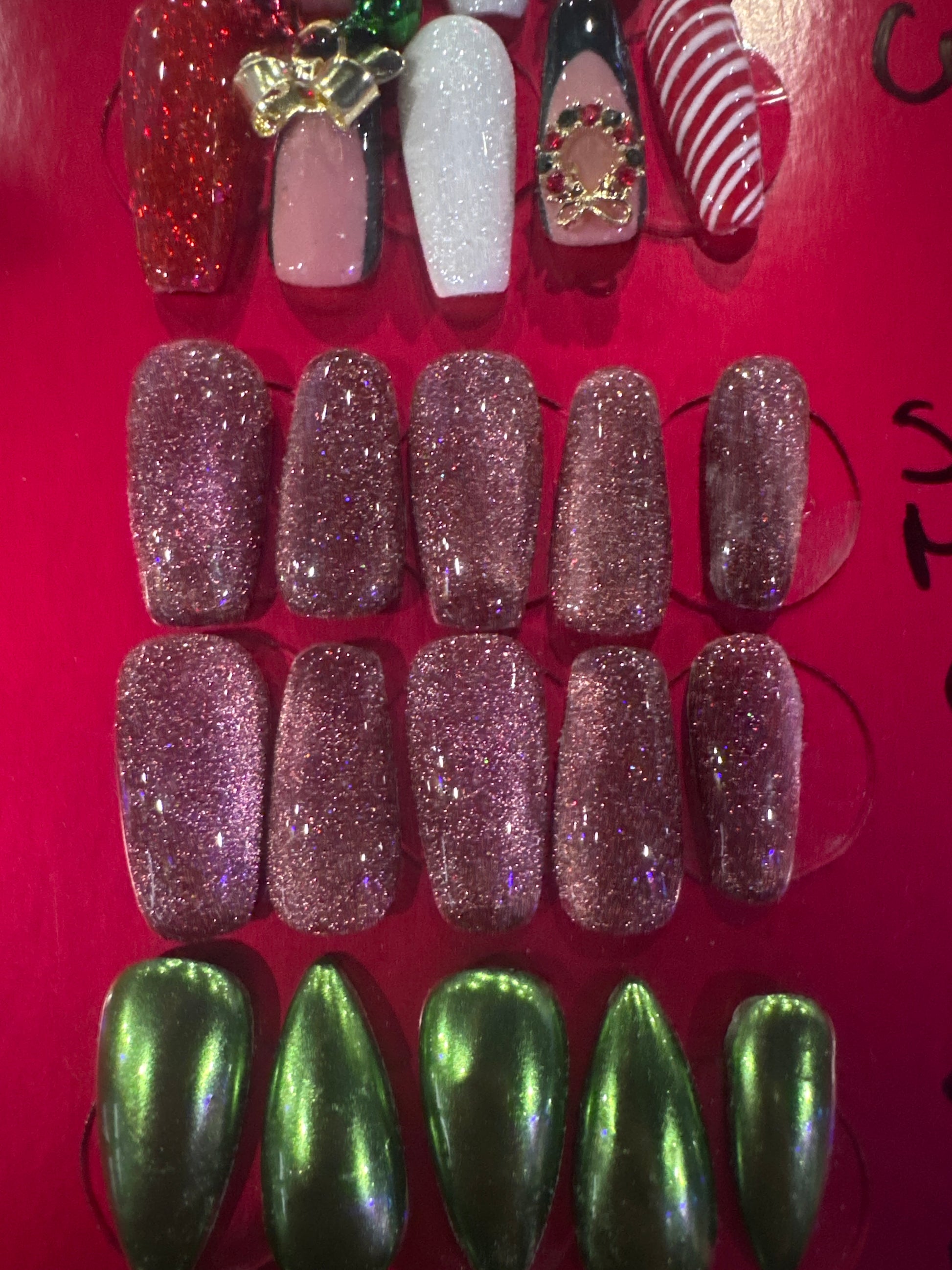 Christmas Gel Press On Nails