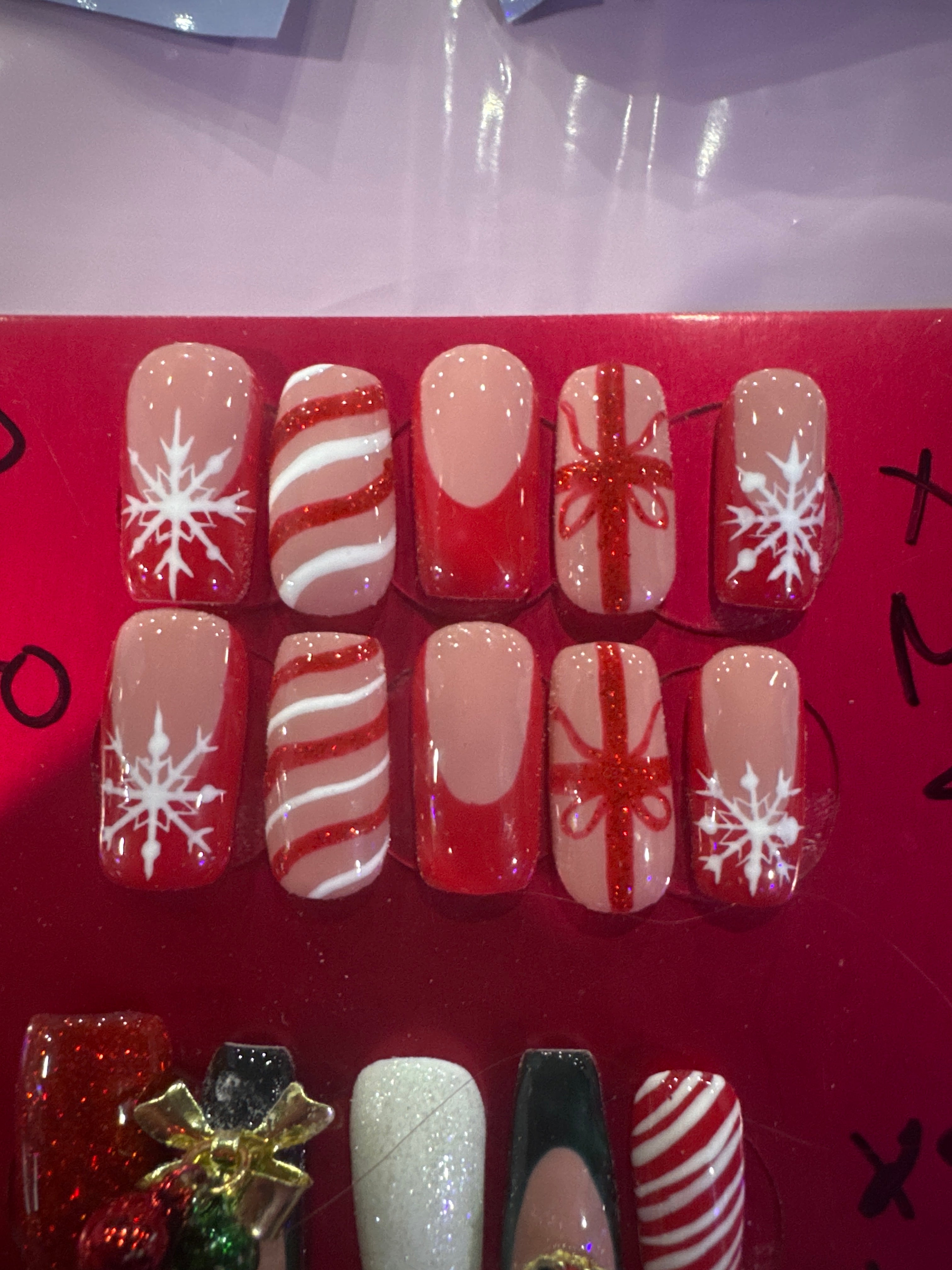Christmas Gel Press On Nails