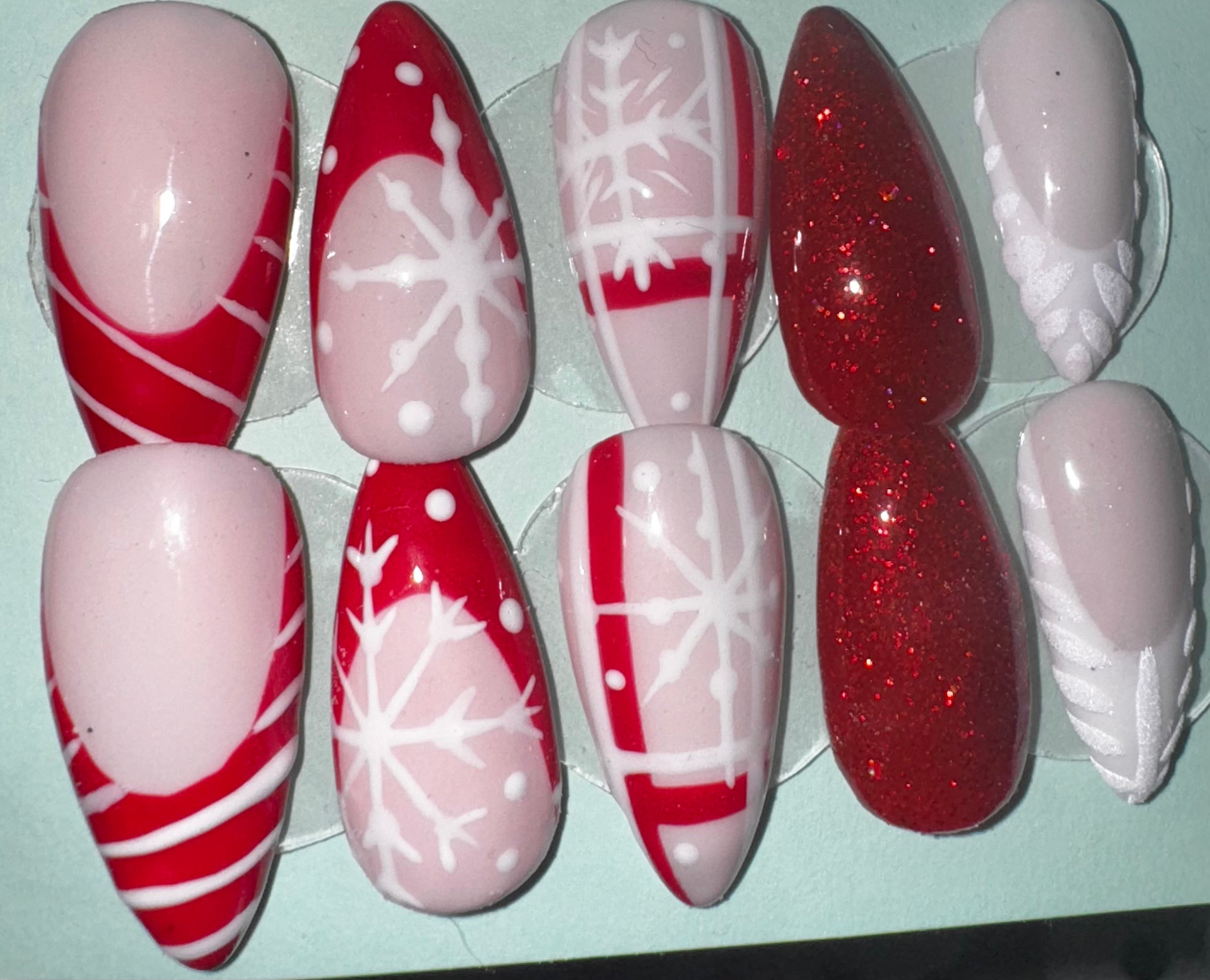 Christmas Gel Press On Nails