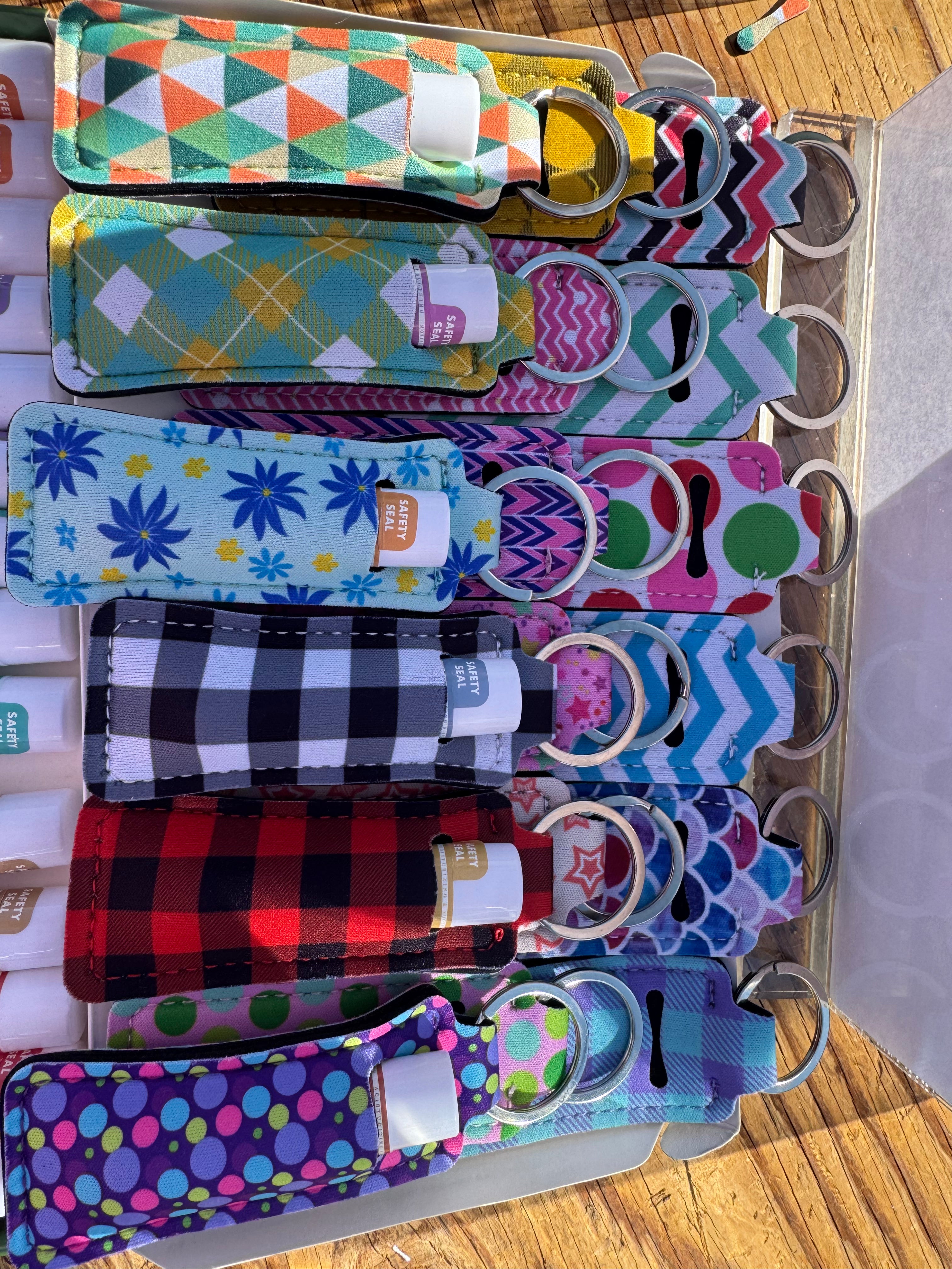 Chapstick keychain holder